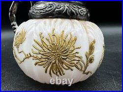 Mt. Washington Colonial Ware-Gold Chrysanthemum Design Handled Creamer