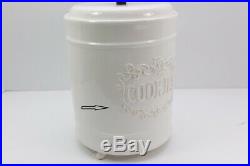 Mud Pie E0 Circa Footed Cookie Jar With Glass Knob Handle 4931001 Defect