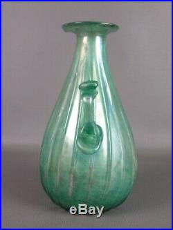 Murano Vintage Jar Two-handled Gladden Amphora Glass Green Cenedese Seguso