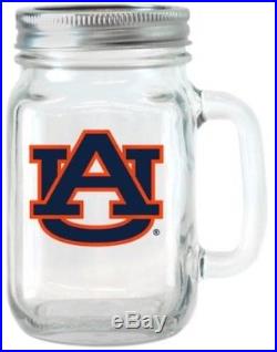 NCAA 16 Oz Tennessee Volunteers Glass Jar With Lid And Handle, 2pk
