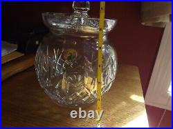 NEW! Waterford Lismore Round Crystal Biscuit Barrel Cookie Jar -Ireland-orig box