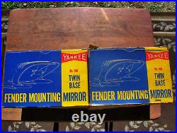 NOS Vintage Yankee no. 566 Twin Base Fender Mount Mirror matched pair excellent