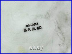 Nakara-CF Monroe-Peach Dresser Tray withIris Flowers & Handled Brass Collar