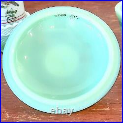New Fenton Hand Painted Artist Signed Jadeite Butter Tub 5 Limited Edition 2022