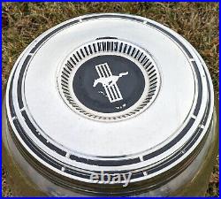 Nice Original 1968 1969 1970 Mustang Poverty Dog Dish Hub Caps Set Of 4 Oem