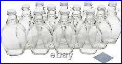 North Mountain Supply 8 Ounce Glass Maple Syrup Bottles With Loop Handle White