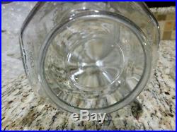 OLD VINTAGE PLANTER'S PEANUTS GLASS POINT OF SALE LIDDED JAR with PEANUT HANDLE