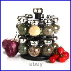 Olde Thompson Spice Rack with Tamper-Proof Seal 16 Spices Jar