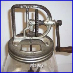 Original 1922 Dazey Butter Churn No. 60 Glass Mason Jar Farmhouse Thanksgiving