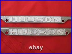 Original Vintage Hudson Essex Terraplane License Plate Frames Heavy Metal