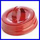Package of 12 Solid Red Enamelware Lid with Handle Small Mouth Canning Jar Lid