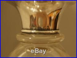 Pairpoint Cut Crystal Covered Jar Compote Sterling Handle Controlled Bubble Stem