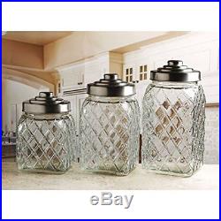 Palais Glassware Preserving Glass Canister Food Jar with Ceramic Lid Handle Se