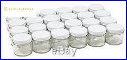 Pinnacle Mercantile 2 oz Glass Jars Containers Spice Straight Sided with White M