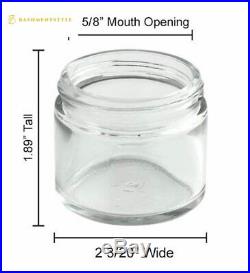 Pinnacle Mercantile 2 oz Glass Jars Containers Spice Straight Sided with White M