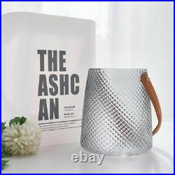 Portable Leather Handle Glass Vase Flower Wedding Decoration Home Hydroponic Pot
