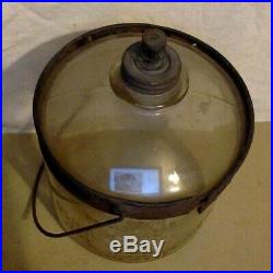Primitive Glass Antique Kerosene Jar With Handle For Perfection Stove. 1923
