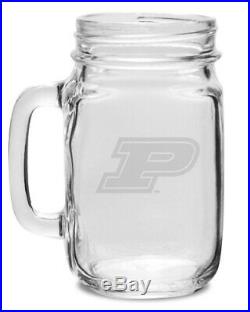 Purdue Crystal 470ml Drinking Jar With Handle. Collegiate Crystal & Glass