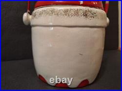 RARE 1950s Christmas UCAGCO Santa Cookie Biscuit Jar & 4 HOLT HOWARD Santa Mugs