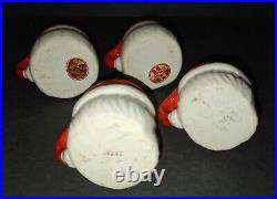 RARE 1950s Christmas UCAGCO Santa Cookie Biscuit Jar & 4 HOLT HOWARD Santa Mugs