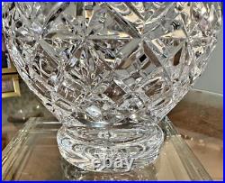 RARE GORGEOUS WATERFORD CRYSTAL BISCUIT BARREL WithLID MINT