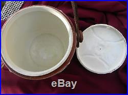 Rare Larg Noritake Dragonware Jar, Lid, Orig. Handleblue Glass Eyesice Bucket