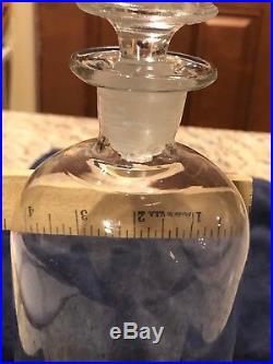 Rare Antique Blown Glass Apothecary Jar with Round Handled Ground Stopper