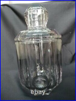 Rare Heisey Clear Glass Colonial Style 1 1/2 Quart Crushed Fruit Jar & Lid EUC