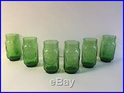Rolling Rock 33 Beer Tap Handle & Six (6) Embossed Mason Jar Green Glasses NEW