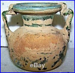 Roman glass jar with two handles g629