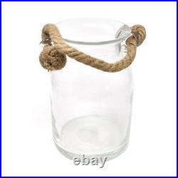 Rope Handled Glass Jar, 8-Inch