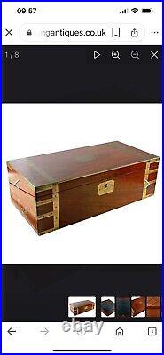 RosewoodMahogany 1825 writing box w Sheffield plate glass jars & nib flint