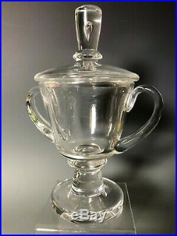 STEUBEN TEARDROP HANDLED COVERED URN Apothecary Ginger Candy Jar 11