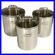 Set Of 3 All-Clad Stainless Steel Canisters Glass Lids All Clad Graduated Sizes