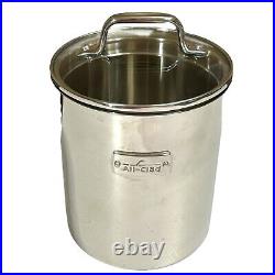 Set Of 3 All-Clad Stainless Steel Canisters Glass Lids All Clad Graduated Sizes