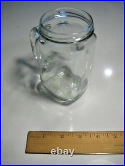 Set of 12 Square Jelly Jar Glass Mug with Handles, FREE SHIPPING