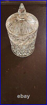 Shannon Irish crystal double decker biscuit barrel, 11 in height