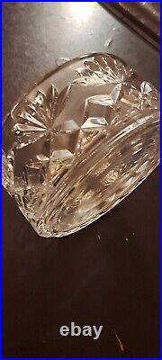 Shannon Irish crystal double decker biscuit barrel, 11 in height