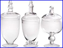 Sophisticated Apothecary Clear Glass Jars with Spacious Interior & Handled Lid