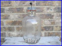 Speas U-Savit Vinegar Gallon Jar, Wood Handle with Glass Ears No Cracks Rare