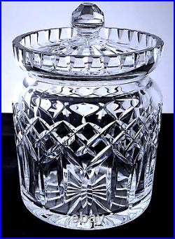 Stately LISMORE Biscuit Barrel withLid by Waterford Crystal Versatile Jar