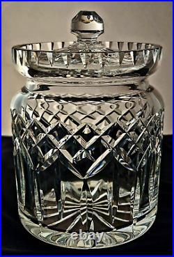 Stately LISMORE Biscuit Barrel withLid by Waterford Crystal Versatile Jar