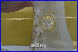 Superb 19 c Venetian Apothecary Mercury glass lidded jar lion mask ring handle