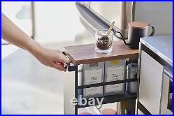 Thin Kitchen Cart Slim Storage Tower Floor Wheeled Shelf Jar Spices Organizer