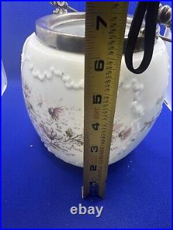 Unsigned Wavecrest Biscuit Jar Base/Vase- W Lid And Handle 6.5x4.5 Wide