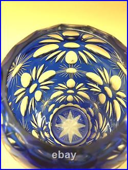 VASE Flowers CRYSTAL BLUE / Blue CRYSTAL Glass