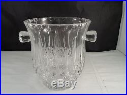 Vintage Beautiful Crystal Double Handle Biscuit Jar Scalloped Edge