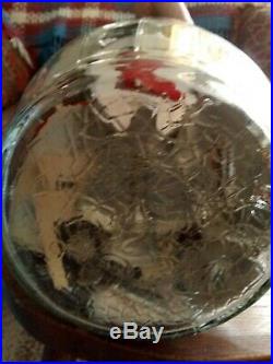VINTAGE Glass BAIL HANDLE Jar Full Of Cookie Cutters