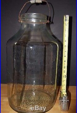 Vintage Owens-illinois, 5 Gallon Glass Pickle Jar, With Broken Handle, No LID