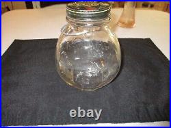 VTG. 1940's JUMBO PEANUT BUTTER 2lb. GLASS JAR-FRANK TEA&SPICE CO. EXCELL. ORIGINAL